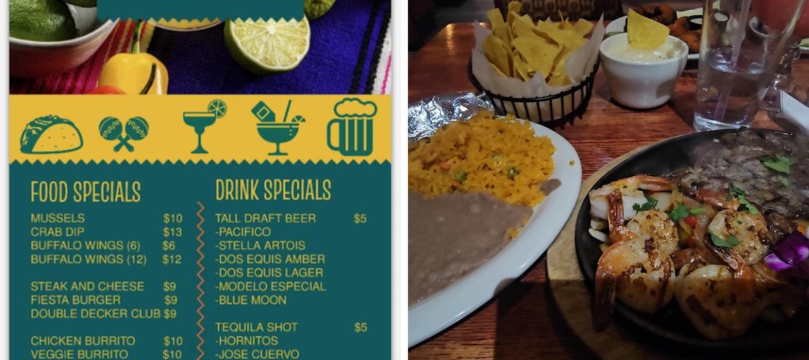 Fiesta Cancun Bar & Grill Menu