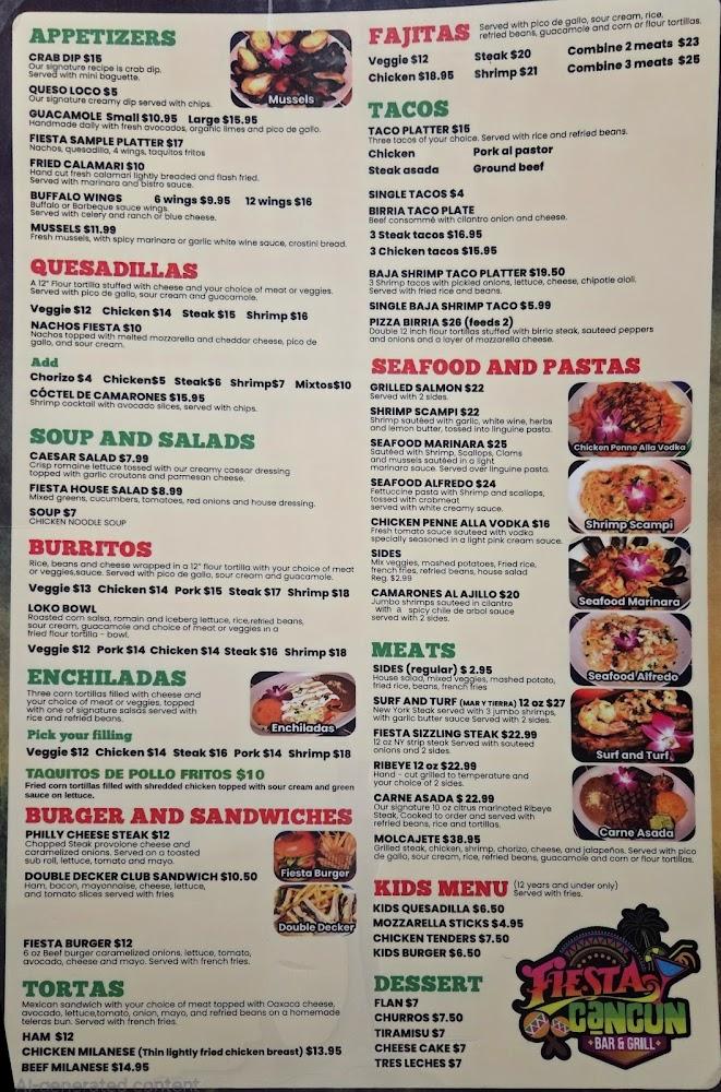 Fiesta Cancun Bar & Grill Menu image 3